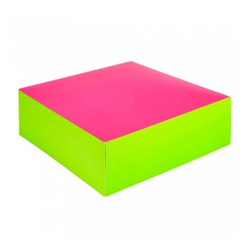 картинка Коробка картонная для кондитерских изделий 20x20x8см,фуксия-зеленый - 1 шт. GDP 