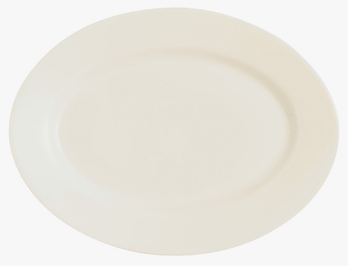 картинка Блюдо «Зеникс» овальное;зеникс;,H=2,L=35,B=26см;белый 