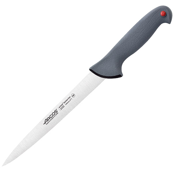 картинка Нож для филе L=33/19см.«Колор проф» сталь нерж.,полипроп.серый 