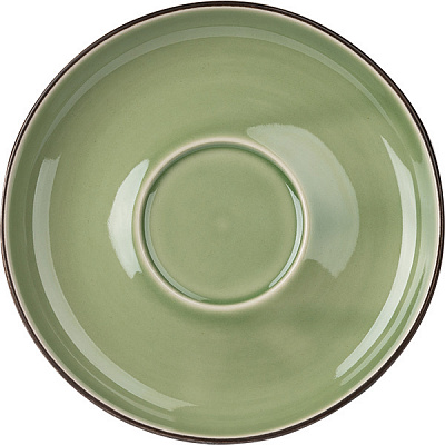 картинка Блюдце D=12см «Сейдж» фарфор,зелен.,бронз. 