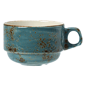 картинка Чашка чайная 200мл.D=8,H=6,L=11см синий «Крафт» фарфор 