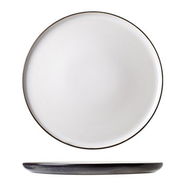 картинка Тарелка десертная D=278,H=15мм.белый,черный.«Сиель блан» керамика 