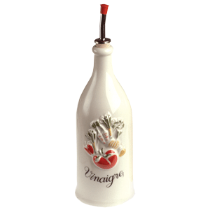 картинка Бутылка для уксуса 290мл D=65,H=230,L=70мм белый,роспись «Прованс» фарфор 