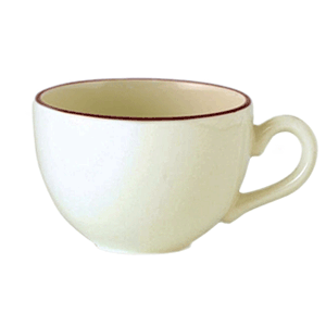 картинка Чашка чайная 340мл D=10,H=7,L=12.8см «Кларет» бежев.,бордо 