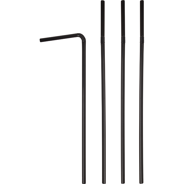 картинка Трубочки со сгибом D=5,L=240мм 1000шт. черный 