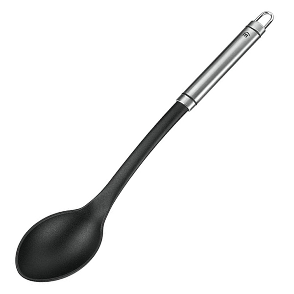 картинка Ложка кухонная L=36см «Триунфо» сталь нерж.,нейлон, черный,металлич. 