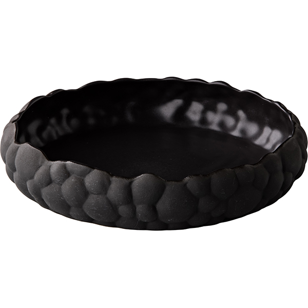 картинка Тарелка D=245,H=55мм.«Ро Дизайн Бай Кевала» с бортом керамика черный 