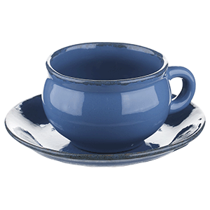 картинка Пара чайная 250мл. D=9,H=6см.«Синий крафт» керамика голуб. 