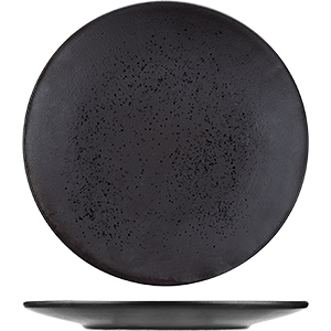 картинка Тарелка плоская D=27см «Оникс» керамика черный 