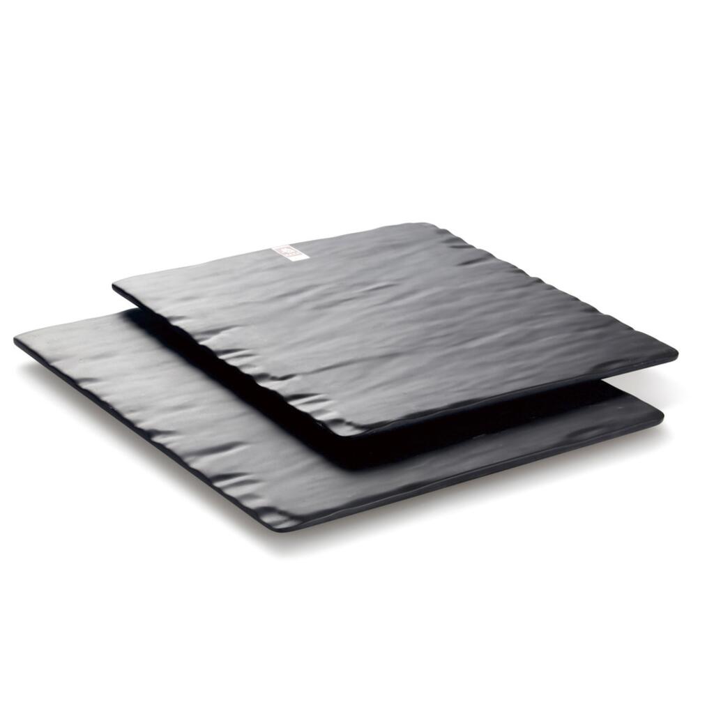 картинка Блюдо 41*41*2 см квадратное Black пластик меламин 