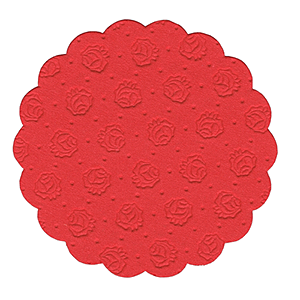 картинка Настольн. подкладки 9-слойная 20шт бум. салфет. D=9см красный 