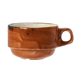 картинка Чашка кофейная 100мл. D=6.5,H=5,L=8.5см. терракот «Крафт» фарфор 