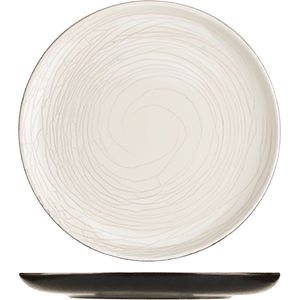 картинка Тарелка плоская без полей D=27см «День и ночь» керамика белый,черный 