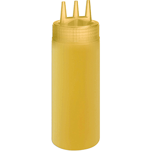картинка Емкость для соусов 690мл, с тремя носиками, желтая 