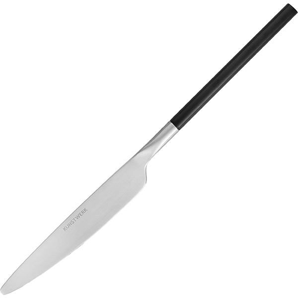 картинка Нож столовый L=225,B=18мм.«Дистрикт Сильвер Блэк Мэтт»сталь нерж.матовый,черный 