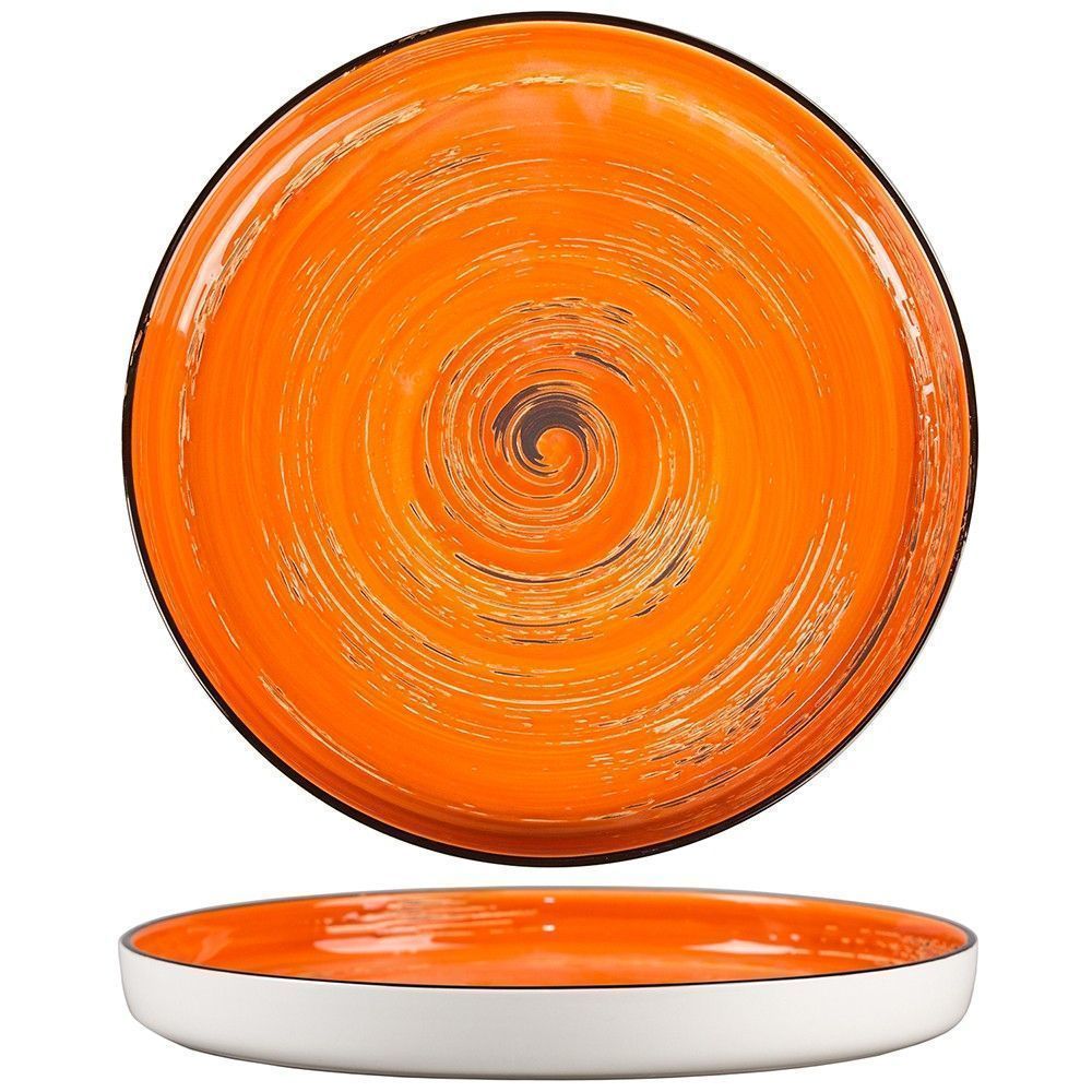 картинка Тарелка 28 см.с бортом Texture Orange Circular 