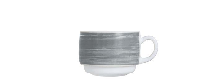 картинка Чашка 190 мл. чайная серый край Браш 