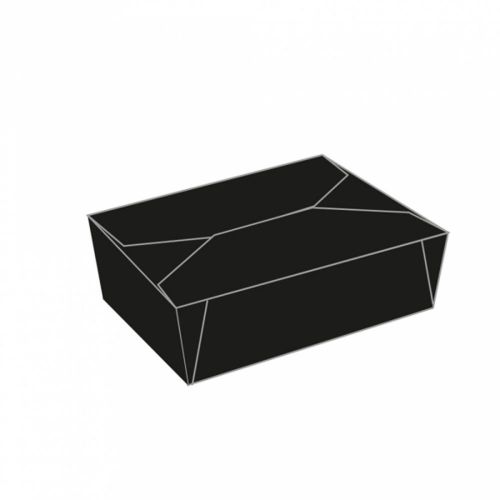 картинка Ланч-бокс картонный "BLACK" 1350 мл. 15,2x12,1x6,4, 50шт/уп  Garcia D. 