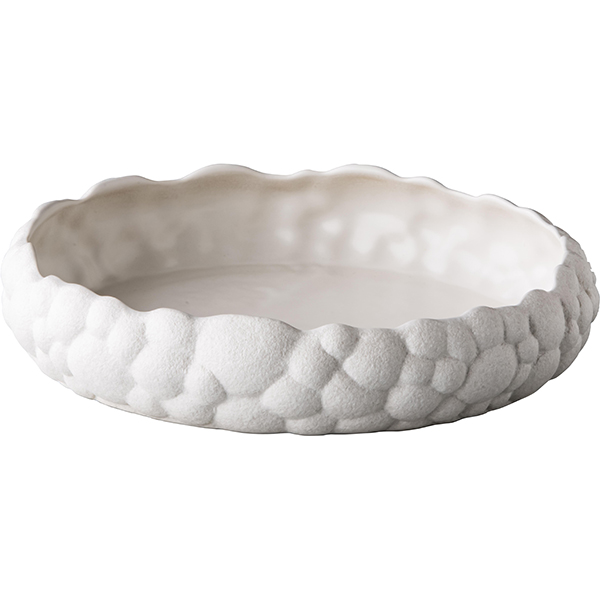 картинка Тарелка D=245,H=55мм.«Ро Дизайн Бай Кевала» с бортом керамика белый 
