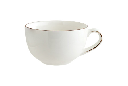 картинка Чашка 350 мл. чайная Ретро коричневый край (блюдце E100RIT04CT) 