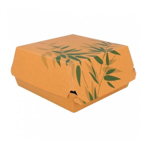 картинка Коробка картонная для бургера "FEEL GREEN" 17x18x7,5 см,(цена за-50шт/уп)  GDP 