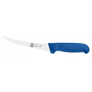 картинка Нож обвалочный 150/280 мм. изогнутый (узкое жесткое лезвие) синий  Poly Icel 
