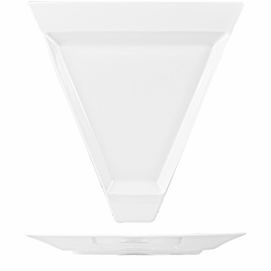картинка Тарелка треугольная H=2,L=25,B=26см.«Максим» фарфор белый 