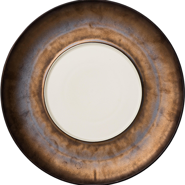 картинка Тарелка D=337,H=29мм.«Ро дизайн бай кевала» керамика коричнев.,белый 