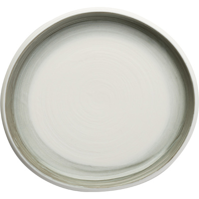 картинка Тарелка с высоким бортом H=28,L=202,B=187мм «Айсио» фарфор,белый,серый 