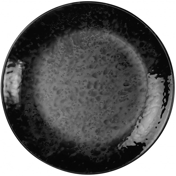 картинка Тарелка мелкая D=230,H=25мм «Нанокрем 890220» фарфор,черный 