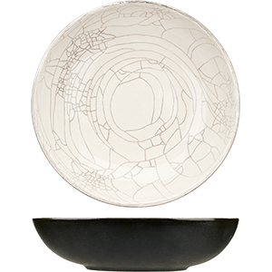 картинка Тарелка глубокая D=27,H=7см «День и ночь» керамика белый,черный 