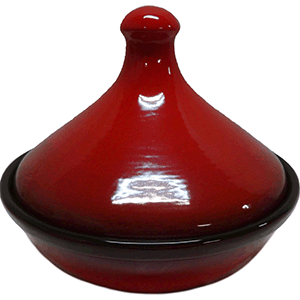 картинка Тажин с крышкой 1л. D=22,H=17.5см. керамика красный 