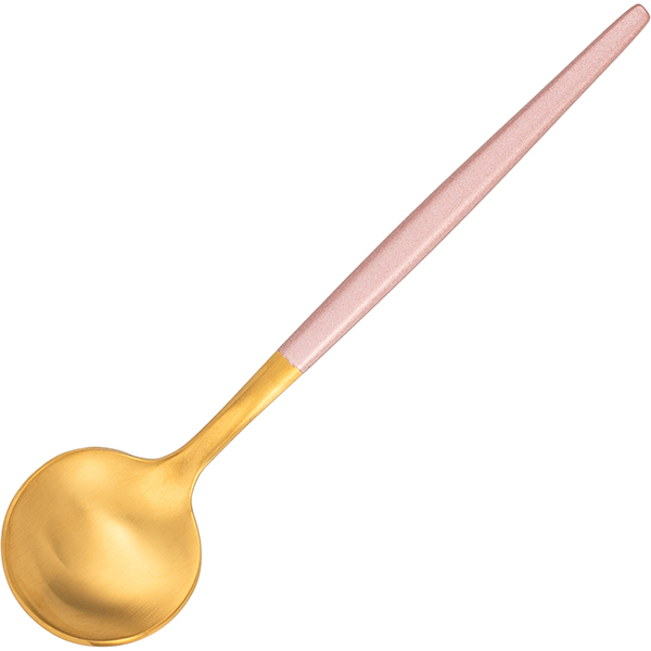 картинка Ложка чайная L=13,B=3см.«Стил Пинк Голд Мэтт»сталь нерж.золотой,розов. 