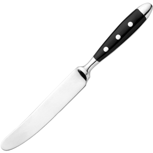 картинка Нож столовый «Дориа» сталь нерж. L=21/12,B=1см металлич.,черный 