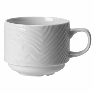 картинка Чашка чайная 170мл. D=7,H=5.5,L=11см. белый «Оптик» фарфор 