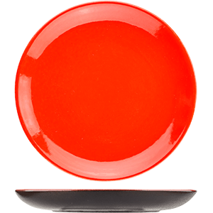 картинка Тарелка плоская без полей D=21см «Кармин» керамика красный,черный 