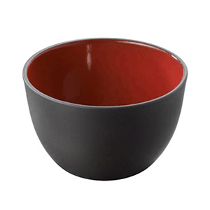 картинка Салатник 300мл D=10,H=7см черный,красный фарфор 