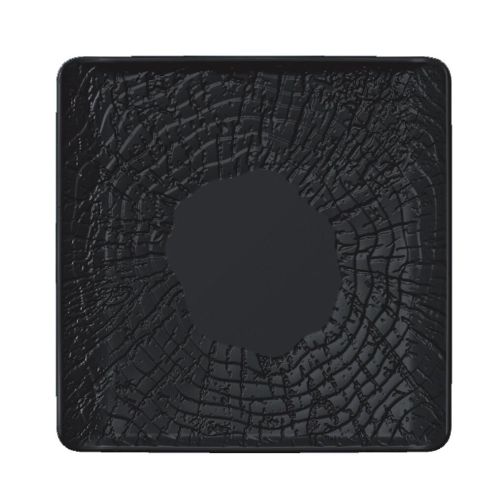 картинка Тарелка квадратная 17,5*17,5 см Black Raw Wood 
