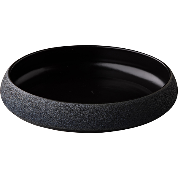 картинка Тарелка D=24,H=5см.«Ро Дизайн Бай Кевала» с бортом керамика черный 