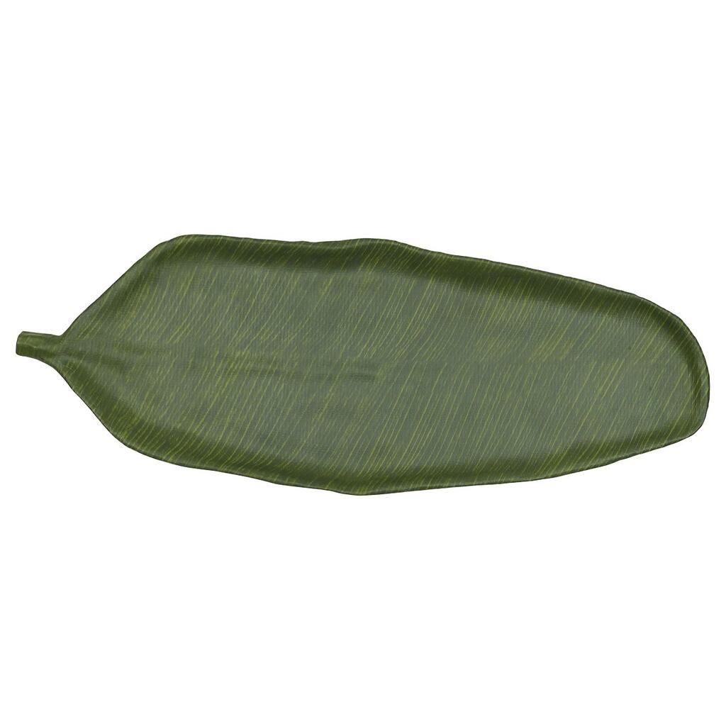 картинка Блюдо 64,5*24*3,5 см овальное Лист Green Banana Leaf пластик меламин 