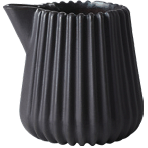 картинка Сливочник 100мл, D=70,H=65мм «Пекое» керамика, черный 