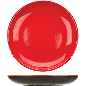 картинка Тарелка плоская без полей D=25см «Кармин» керамика красный,черный 