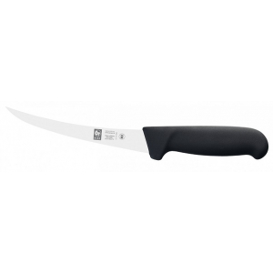 картинка Нож обвалочный 150/290 мм. изогнутый (гибкое лезвие) черный  Poly Icel 