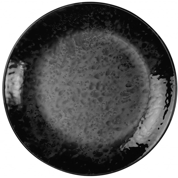 картинка Тарелка мелкая D=250,H=25мм «Нанокрем 890220» фарфор,черный 