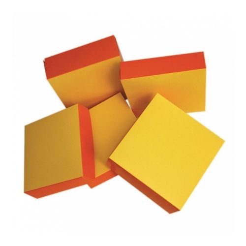 картинка Коробка картонная для кондитерских изделий 16x16x8(h) CM, оранжевый-жёлтый - 1 шт.  Garcia 