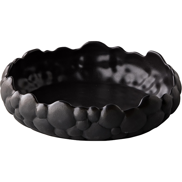 картинка Тарелка D=200,H=55мм.«Ро Дизайн Бай Кевала» с бортом керамика черный 
