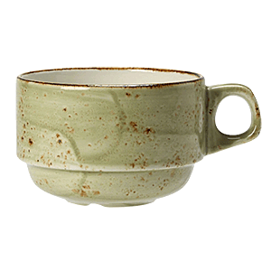 картинка Чашка чайная 285мл. D=90,H=65,L=130мм. зелен.«Крафт» фарфор 