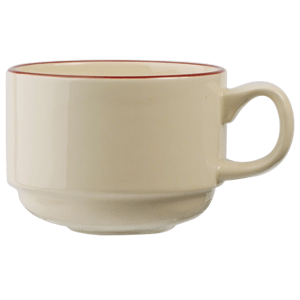 картинка Чашка кофейная 100мл D=6.5,H=5,L=8.5см «Кларет» бежев.,бордо 