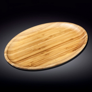 картинка Блюдо для подачи овальн. 45,5*33,5 см, бамбук Wilmax 