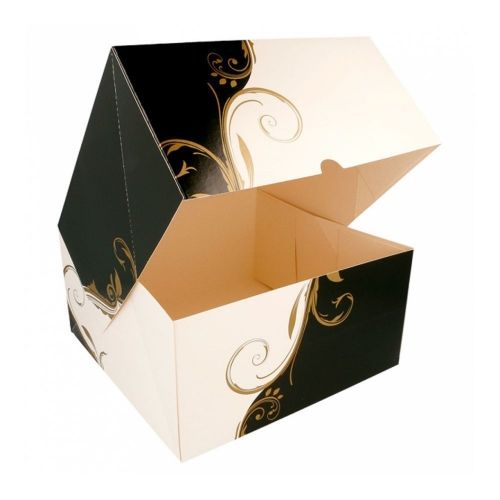 картинка Коробка для торта  24x24x12см картон, белая - 1 шт  GDP 